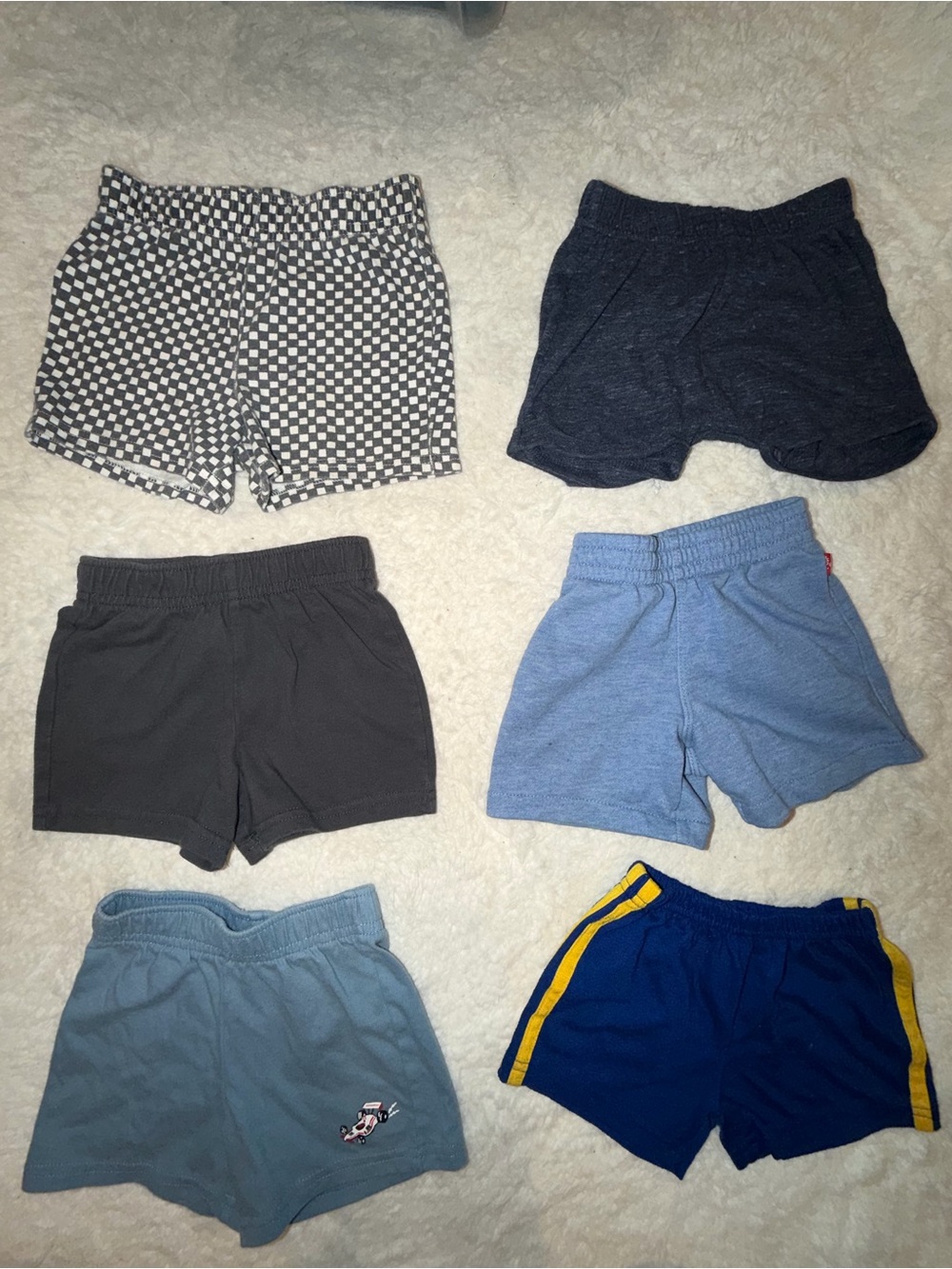 6 Boys Shorts 12M & 12-18M